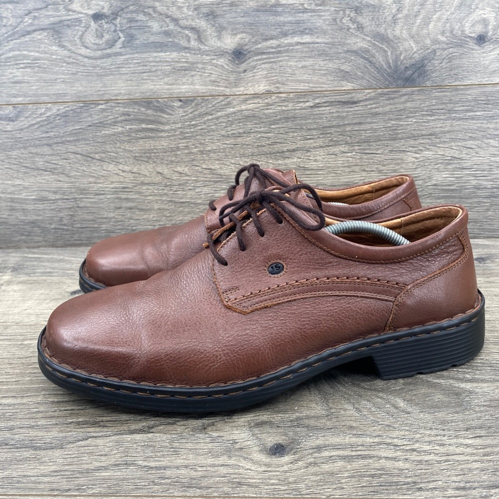 Josef Seibel Oxford Mens 41 Brown Leather Extra Wide Lace Up Derby 786199